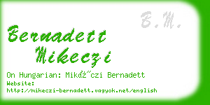 bernadett mikeczi business card